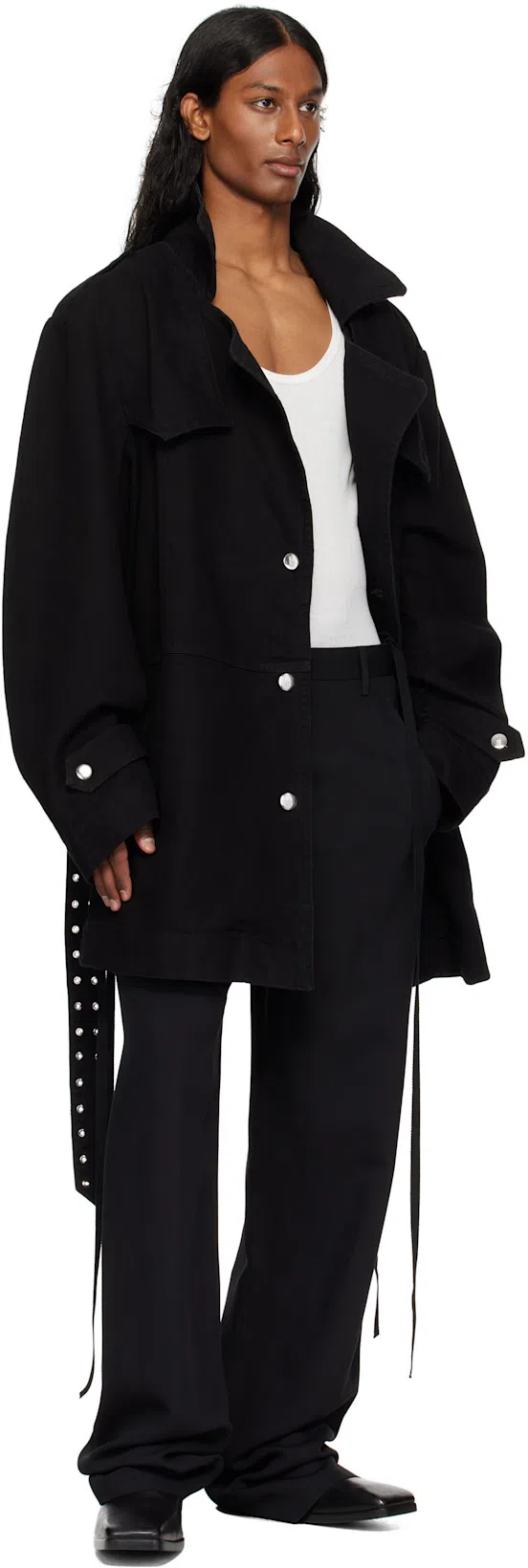 RICK OWENS Black Hollywood Heeled Sliver Chelsea Boots In 09 Black