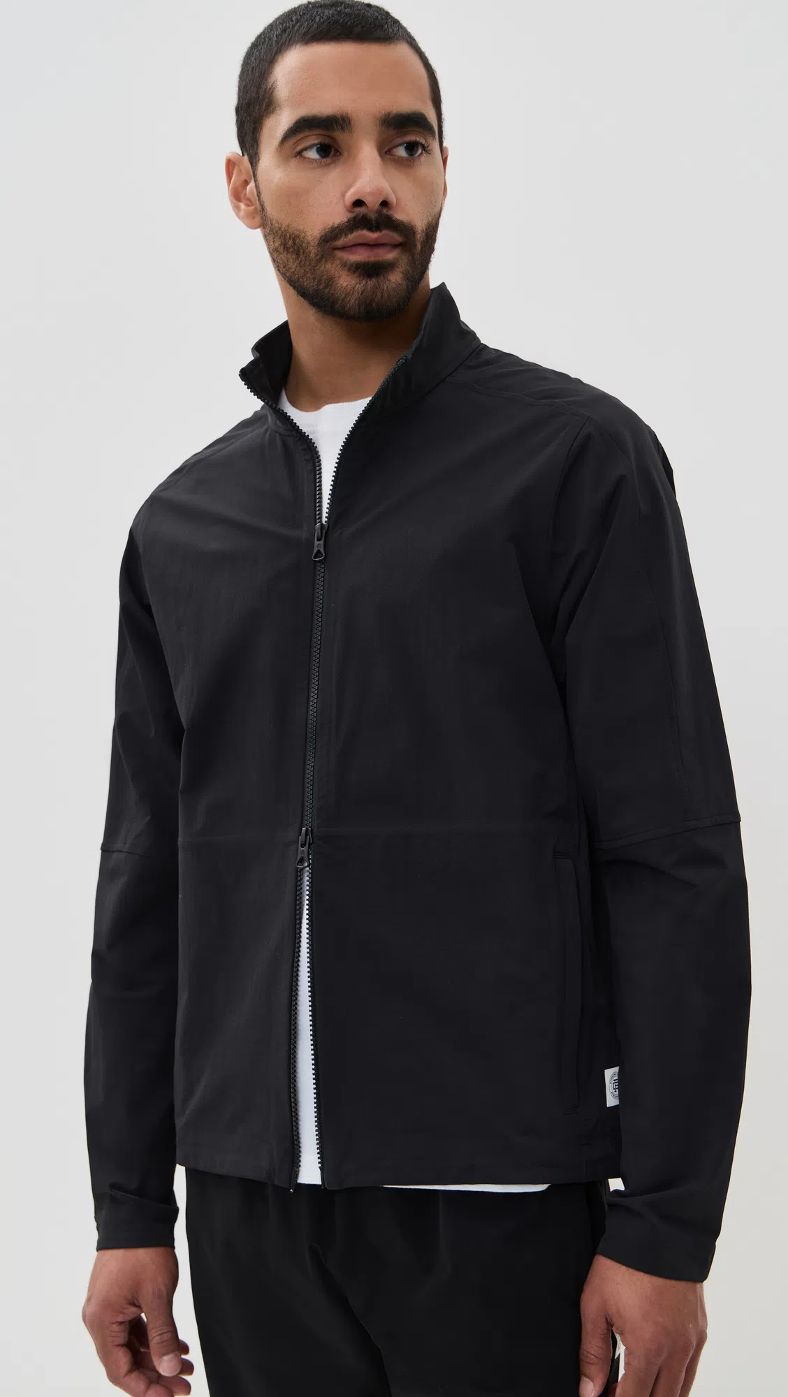 REIGNING CHAMP Nylon Oxford Team Jacket Black