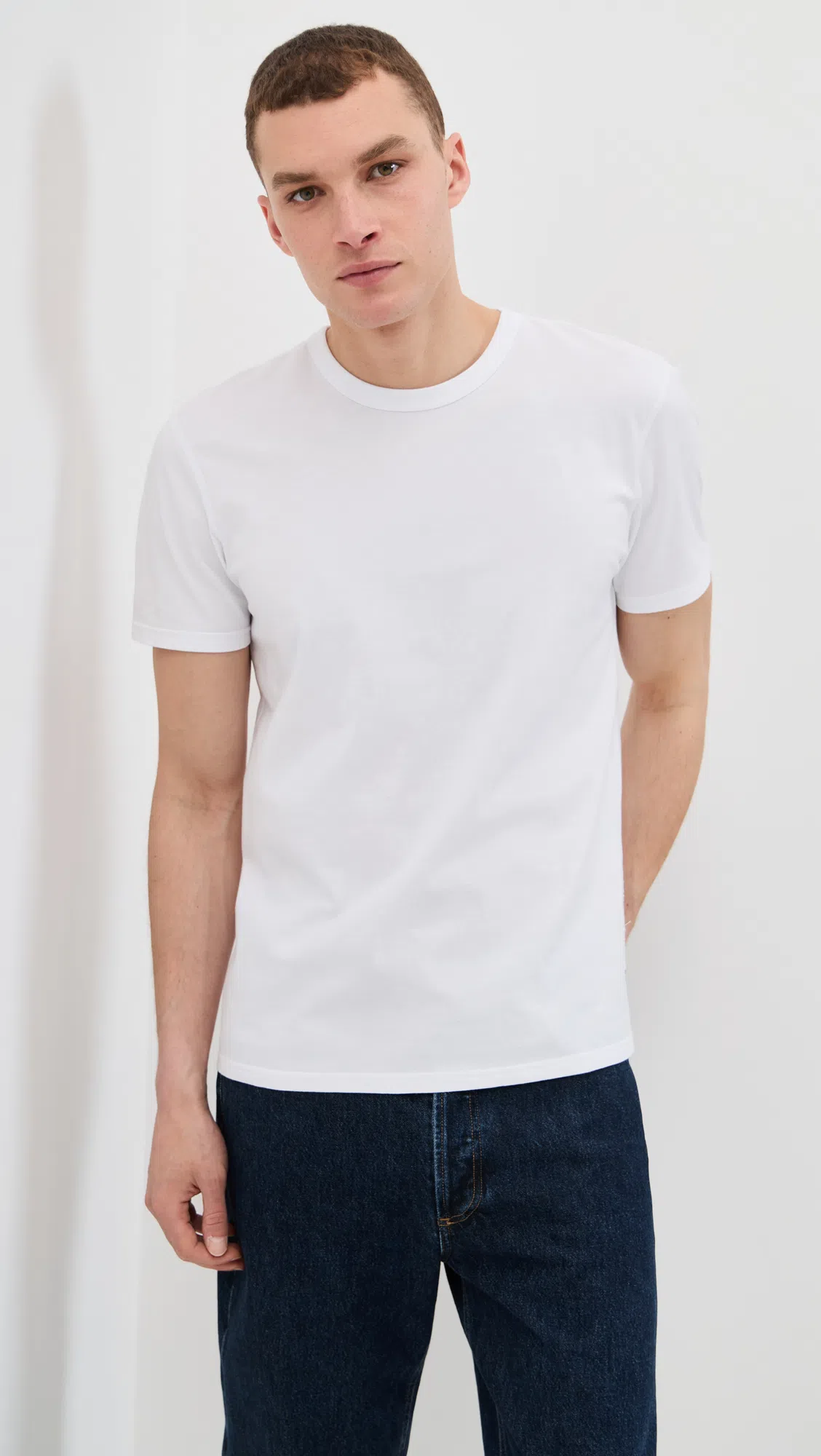 REIGNING CHAMP Mid-weight Terry Slim Crew Neck Navy