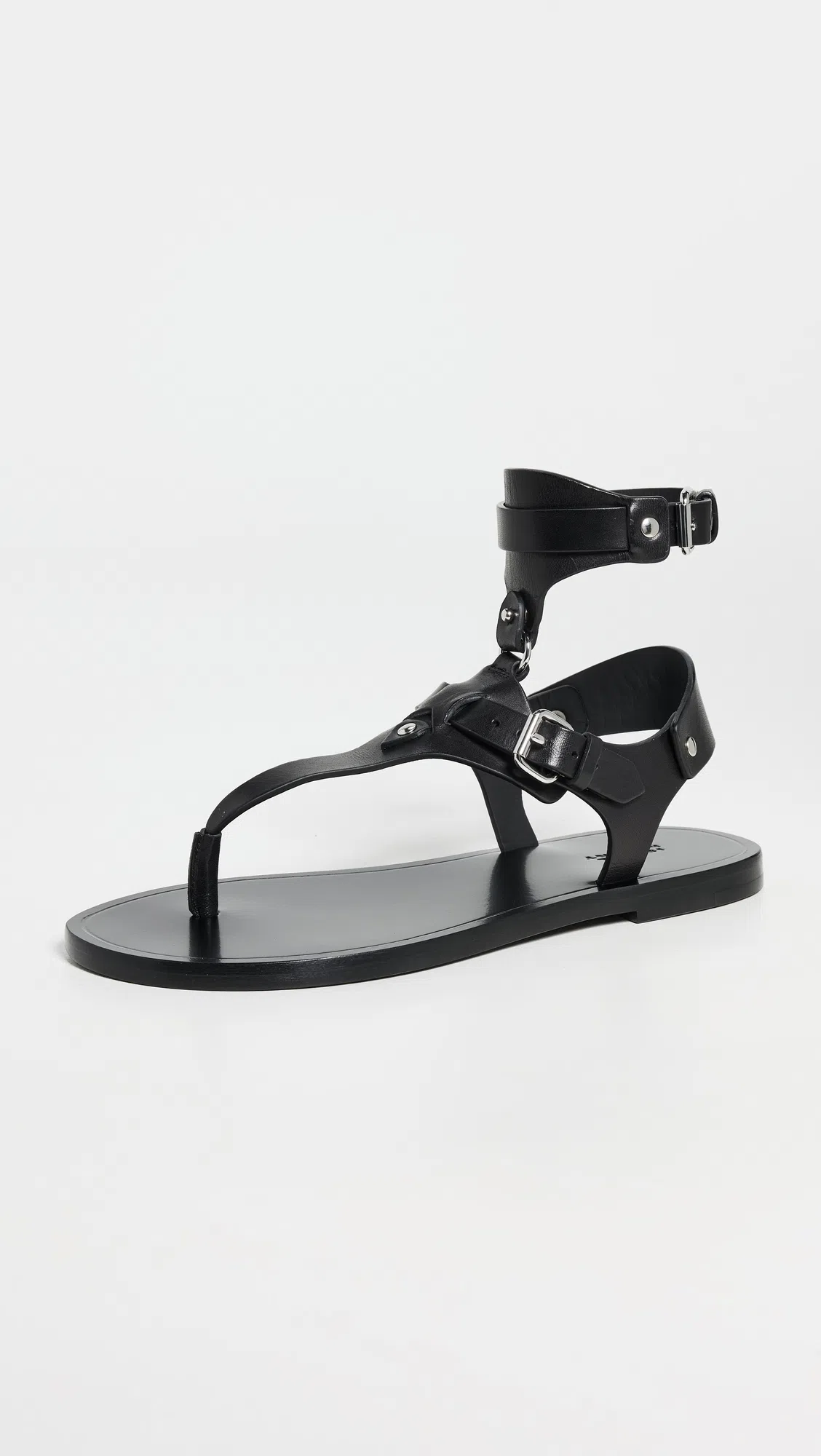 ISABEL MARANT Eveen Removable Ankle Cuff Sandal In Black