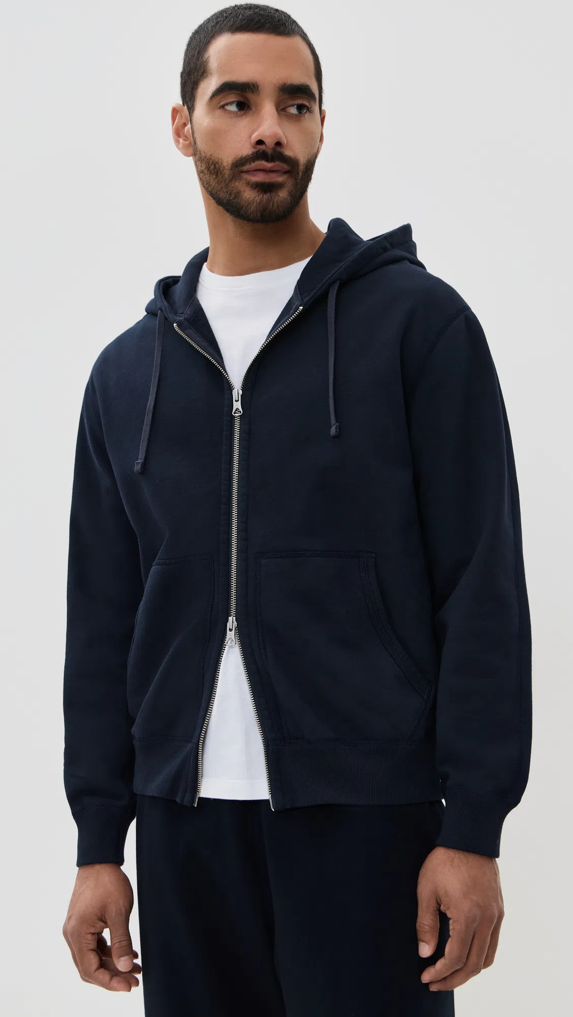REIGNING CHAMP Mid-weight Terry Standard Zip Hoodie Navy