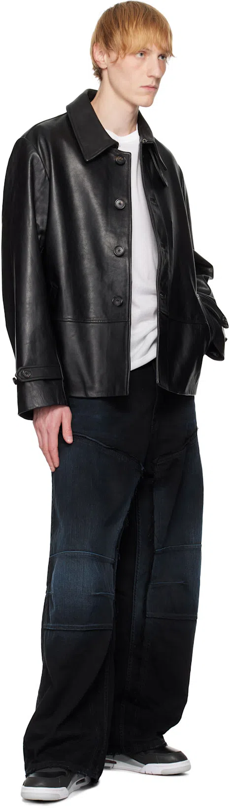 BALENCIAGA Men Blue Five Pocket Jeans With Faded Effect In Denim Man