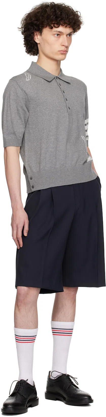 DRIES VAN NOTEN Wool Panrom Bermuda Shorts In Blue