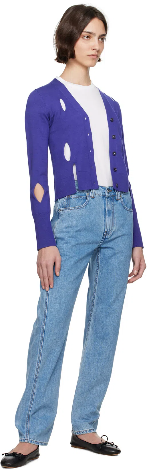 JW ANDERSON Women Twisted Denim Jeans In Blue