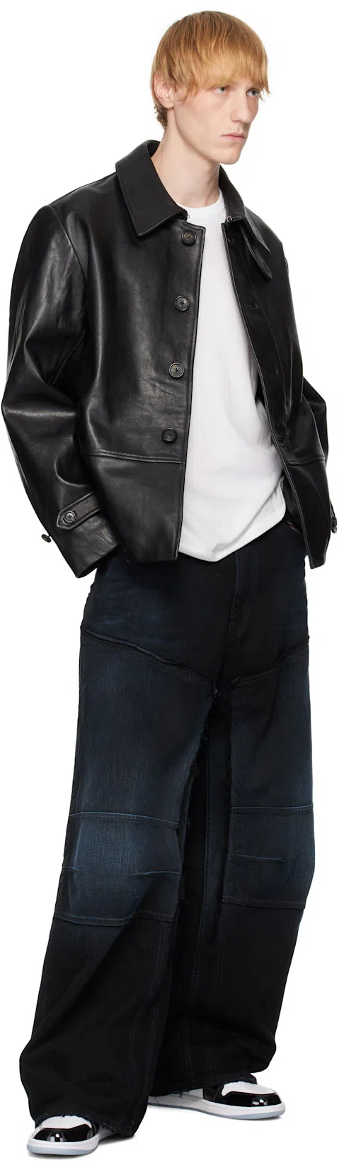 BALENCIAGA Men Blue Five Pocket Jeans With Faded Effect In Denim Man