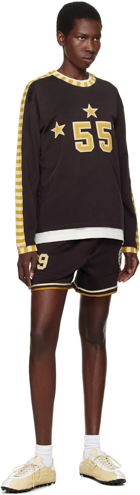 MAISON MARGIELA Leather Lace-up Trainers Featuring Suede Accents In White