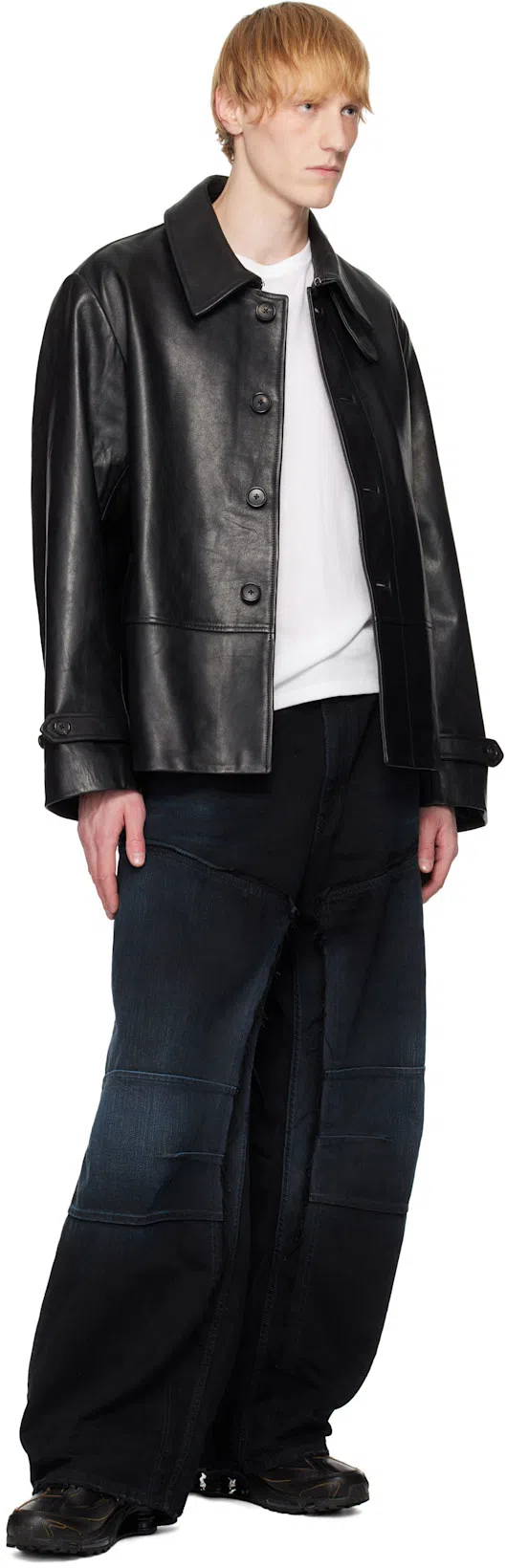 BALENCIAGA Men Blue Five Pocket Jeans With Faded Effect In Denim Man