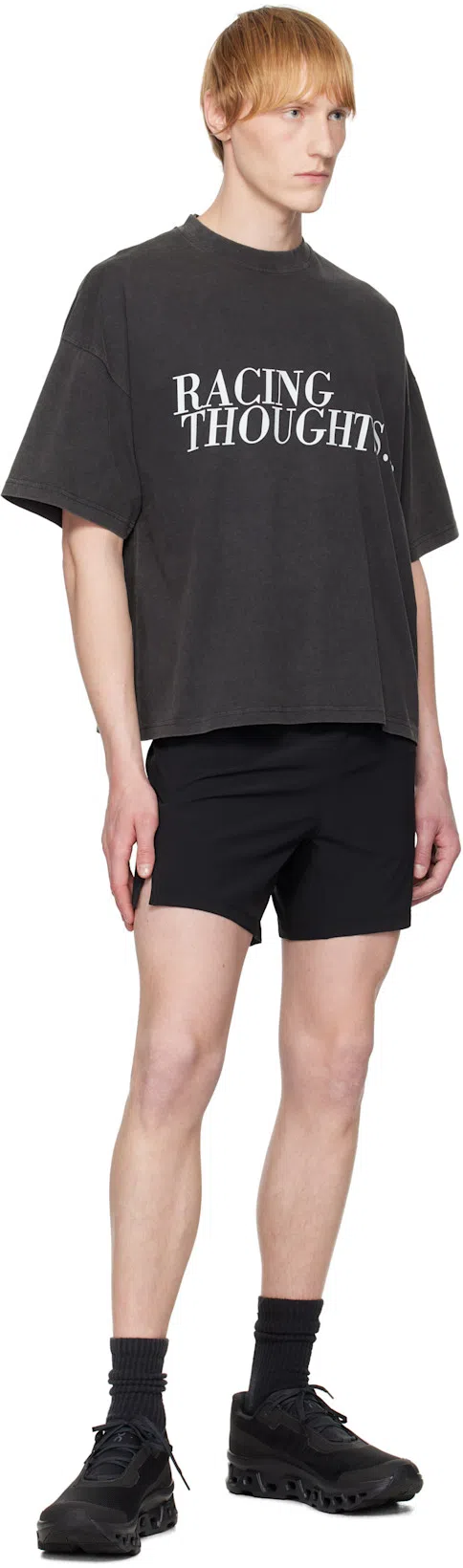 ON Cloudmster Void Rubber-trimmed Mesh Running Sneakers In Black