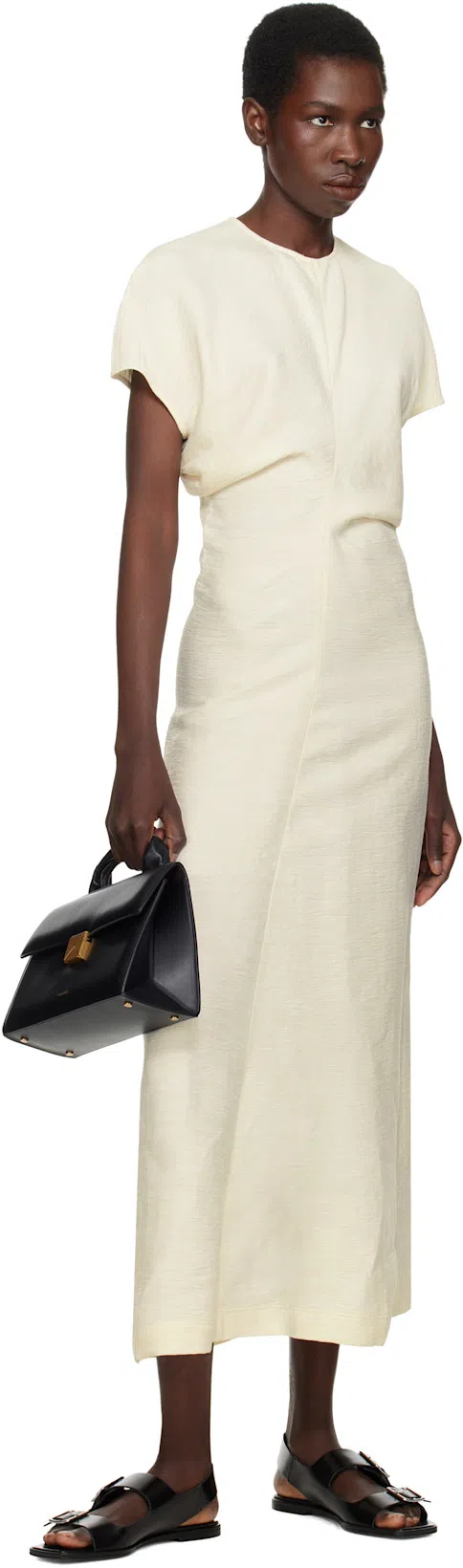 AEYDE 10mm Thekla Leather Sandals In Black