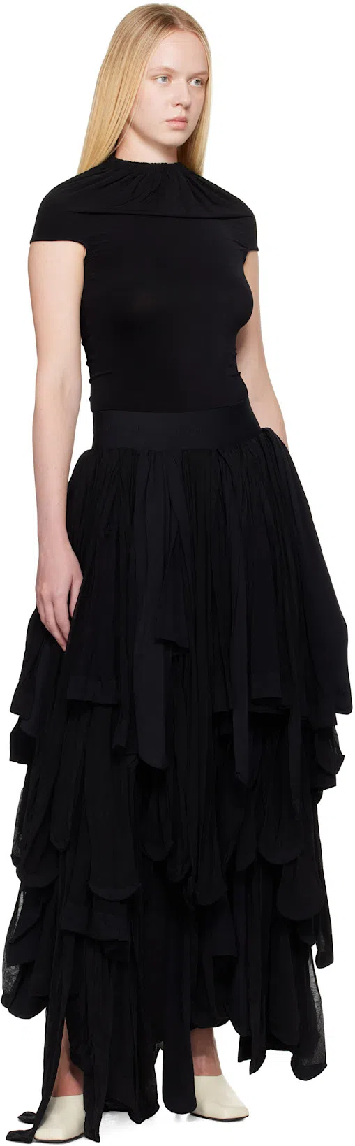 KHAITE Eva Calfskin Leather Pumps In Beige