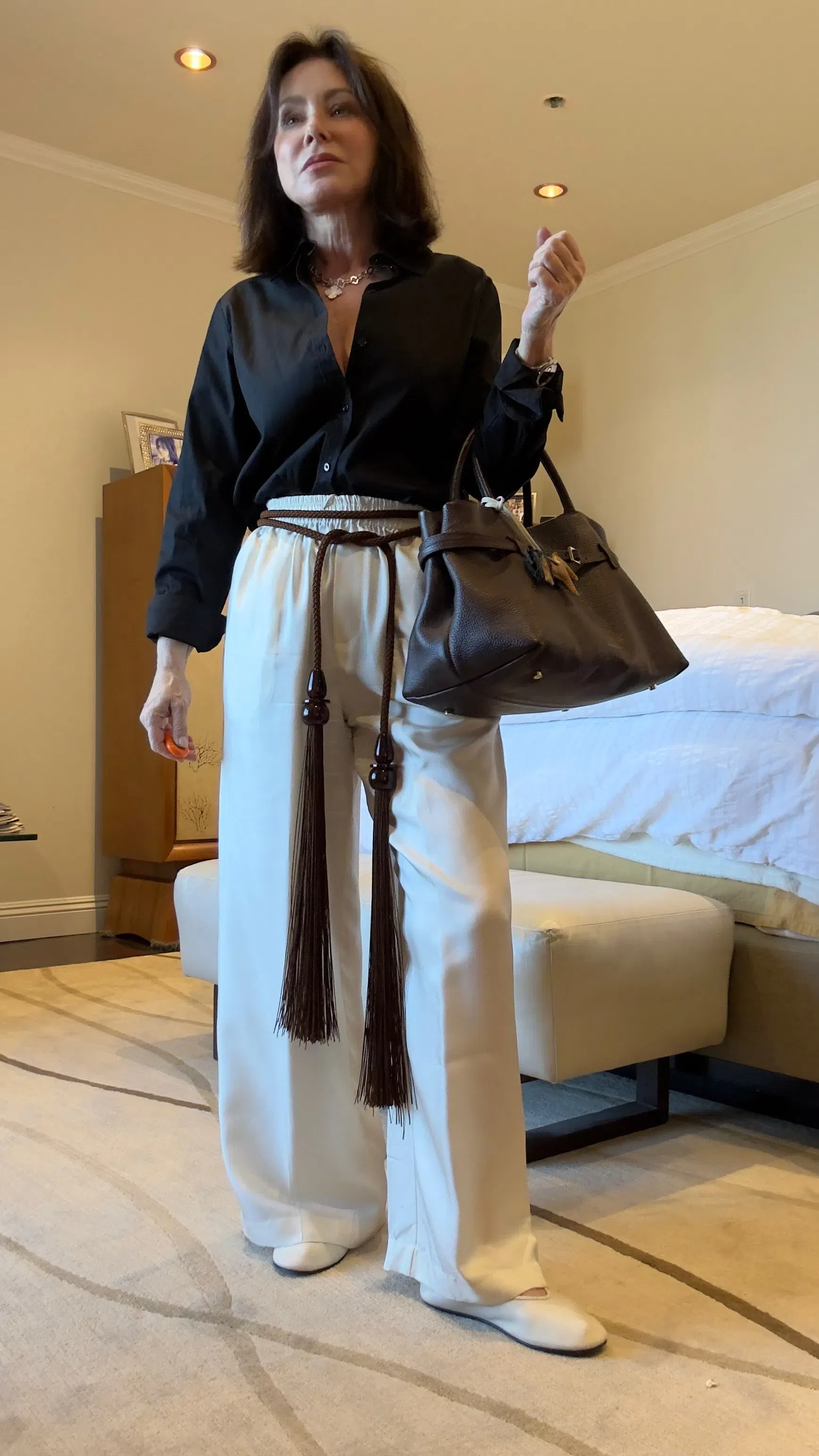 THE ROW Lambskin Band Ballerina Flats In Animal Print