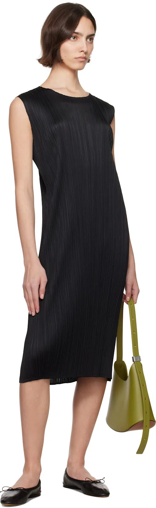 THE ROW 10mm Hereditas Leather Ballerina Flats In Black