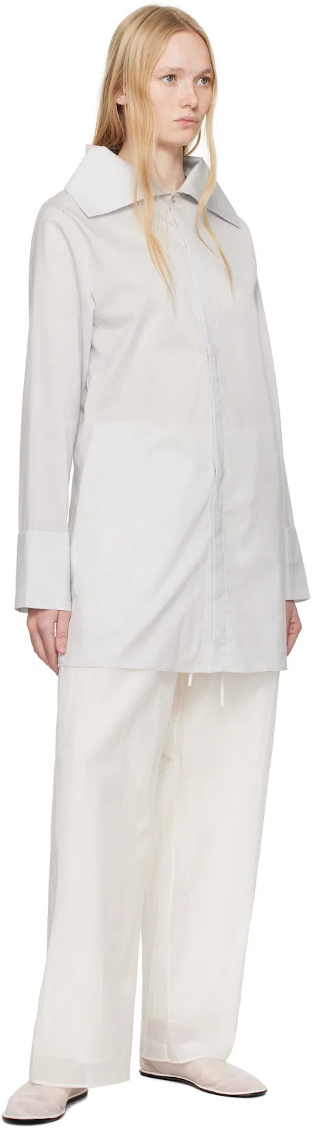 THE ROW White Sock Slippers In Purple