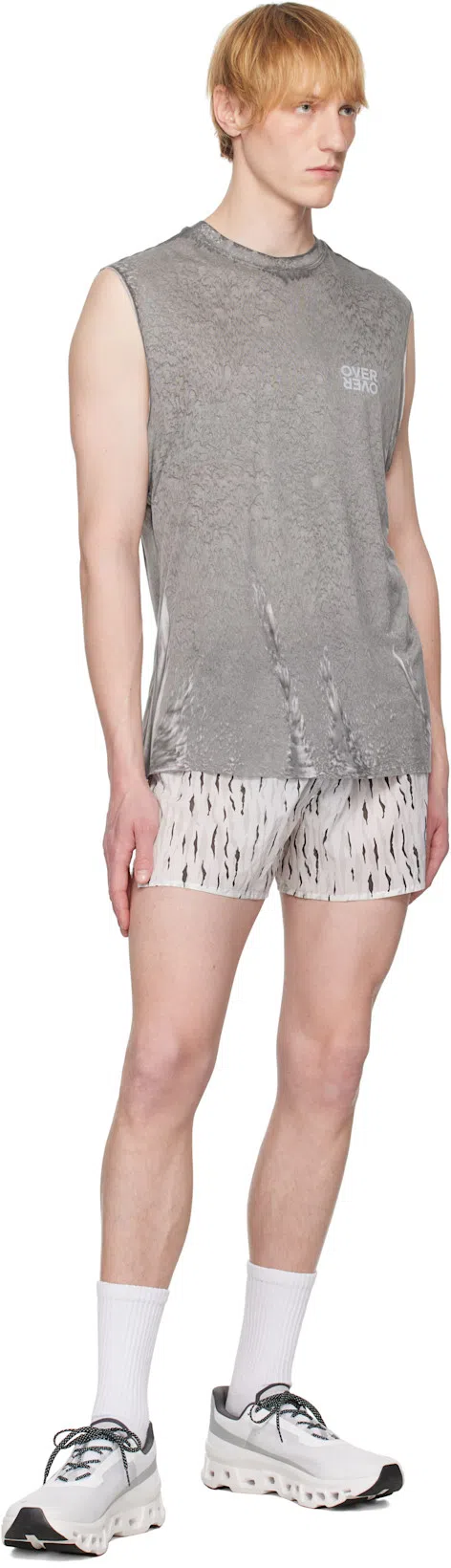 OVER OVER Gray Track Shorts