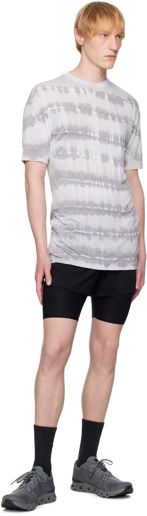 OVER OVER Gray Easy Collagenic T-shirt In Blue