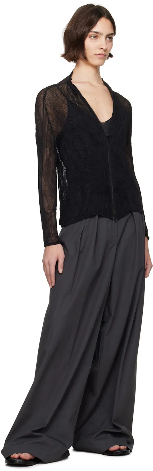 JIL SANDER Black Rollup Small Square Belt Bag In 001 Black