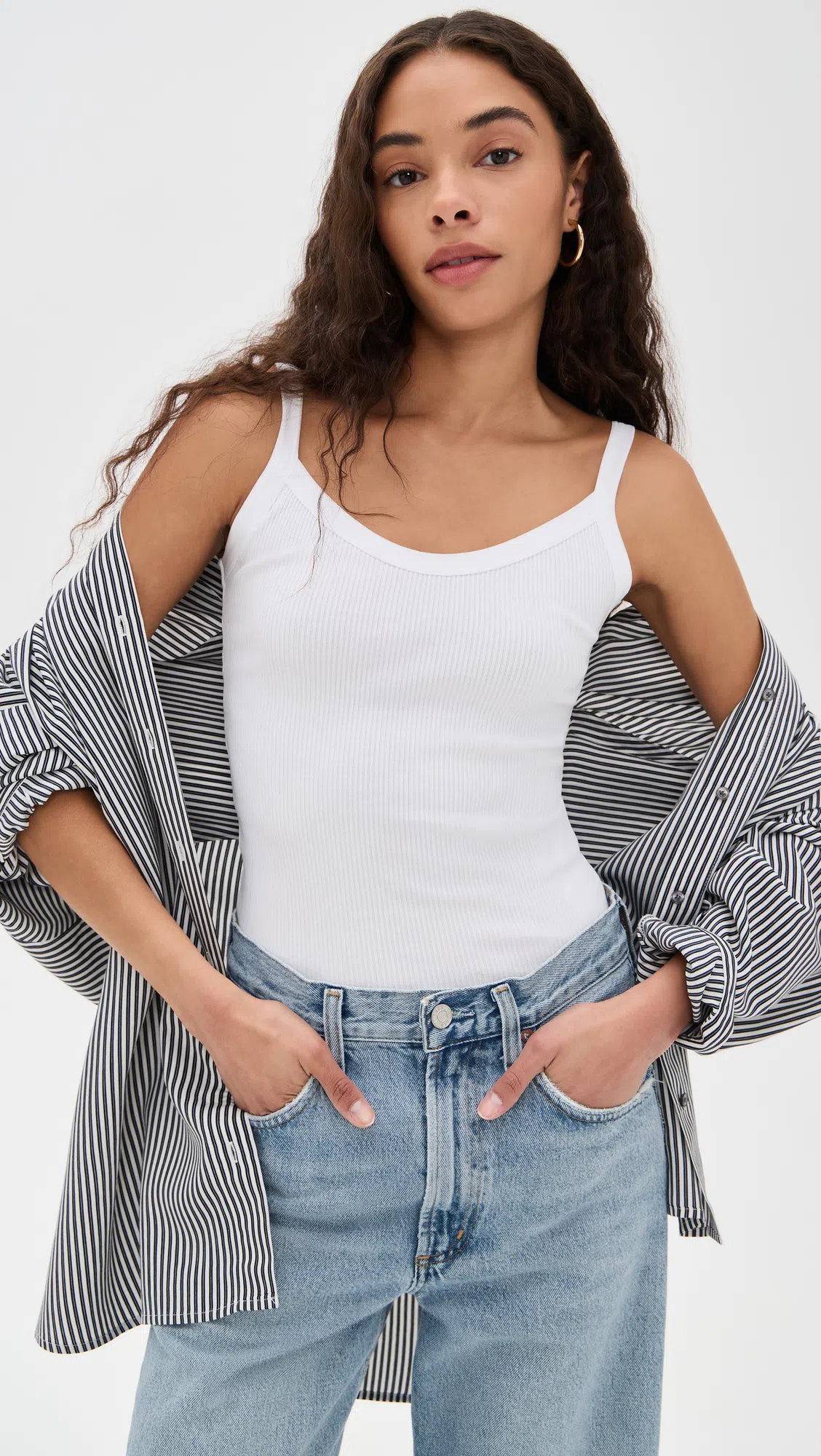 AGOLDE Bailey Crew Neck Tank Top In Animal Print