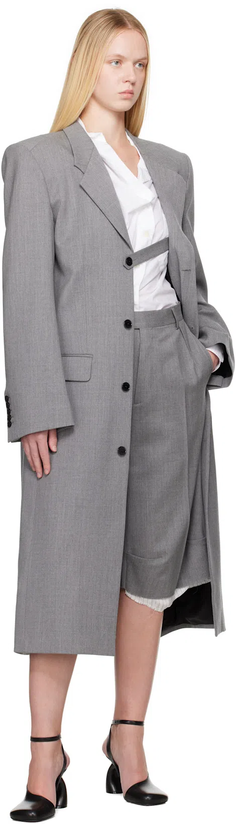 ANN DEMEULEMEESTER White Daria Drop Shoulder Shirt In 001 White