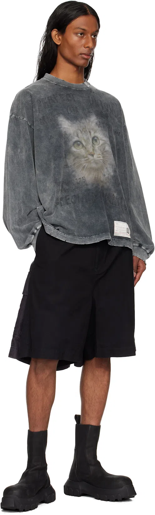 RICK OWENS Beatle Mega Tractor Boots In Black