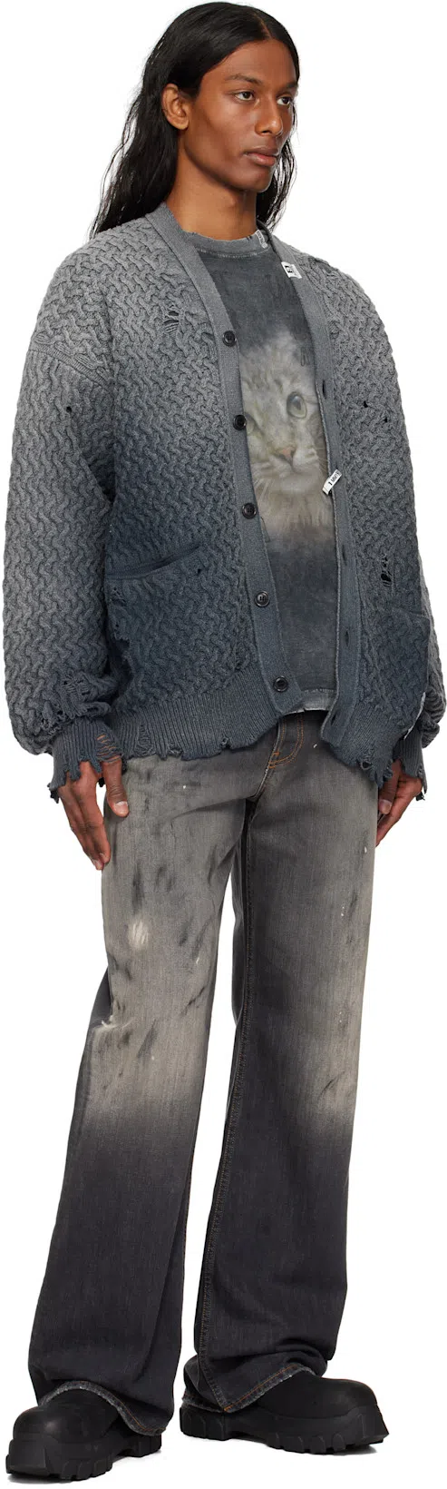 RICK OWENS Beatle Mega Tractor Boots In Black