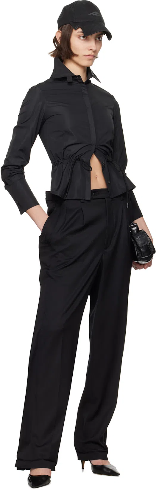 THE ROW Uxor Leather Pumps In Black