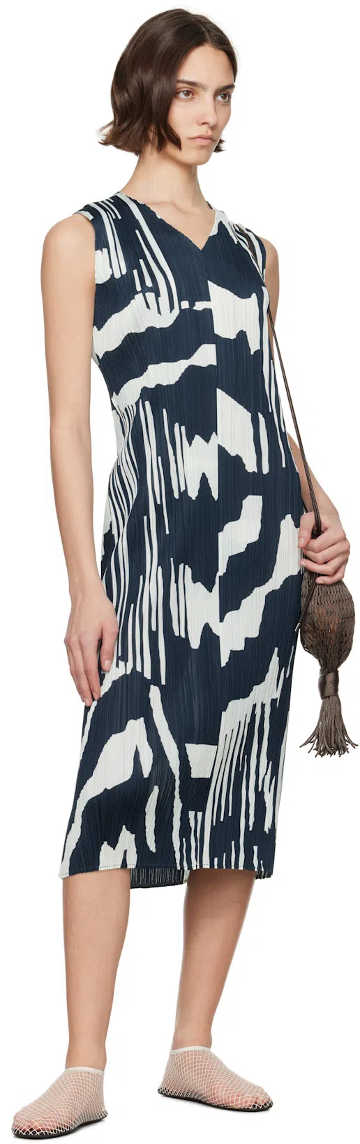 BOTTEGA VENETA Silver Small Twisted Hoop Earrings In 8117 Silver