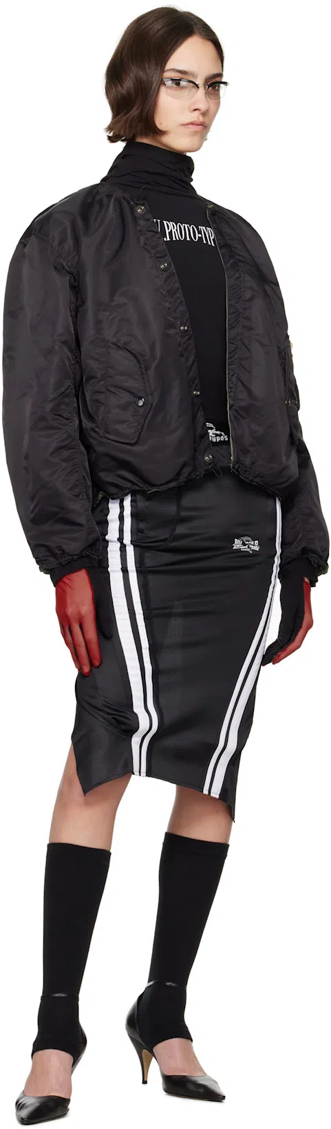 THE ROW Uxor Leather Pumps In Black