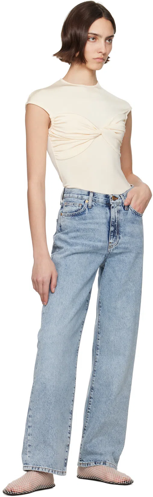 BOTTEGA VENETA Silver Small Twisted Hoop Earrings In 8117 Silver