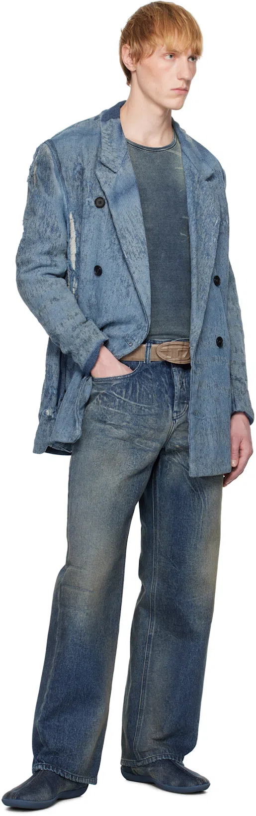 DIESEL Blue T-hans T-shirt In Black