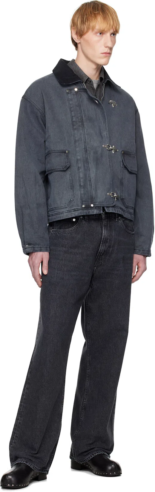 OUR LEGACY Above Plaid Cotton Blend Shirt In Black