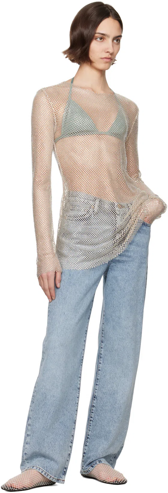 BOTTEGA VENETA Silver Small Twisted Hoop Earrings In 8117 Silver