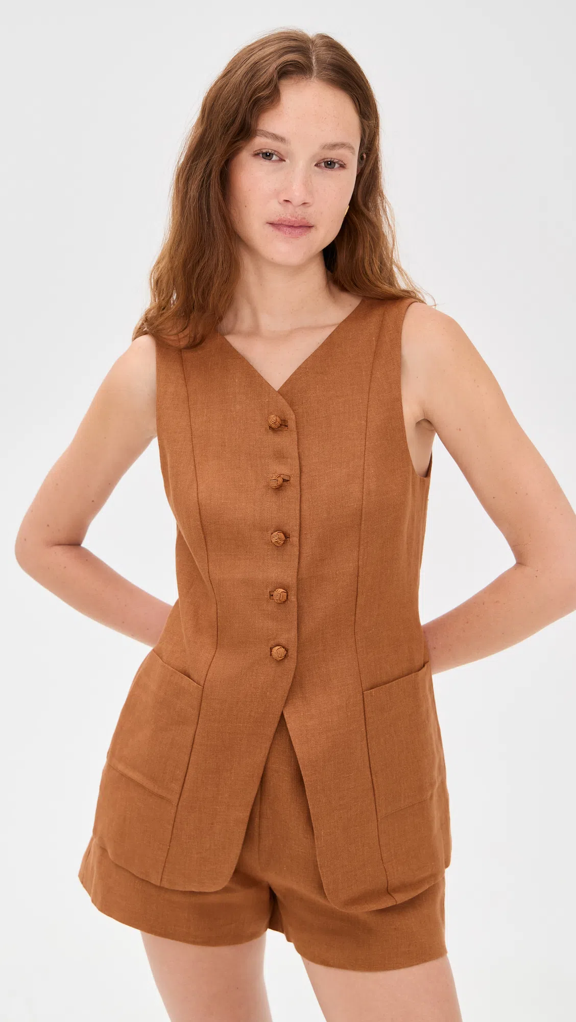 SCHUTZ Bari Mid Sandals Caramel Coffee