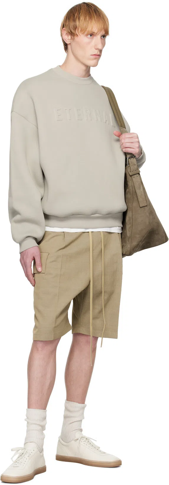 FEAR OF GOD Utility Cargo Pocket Elastic Waist Shorts In Brown