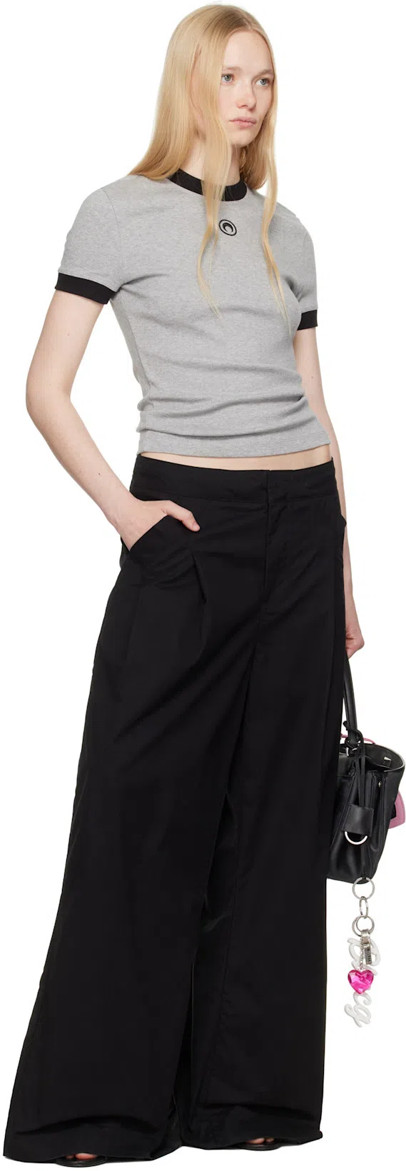 COURRÈGES Leather Wedge Mules In Black