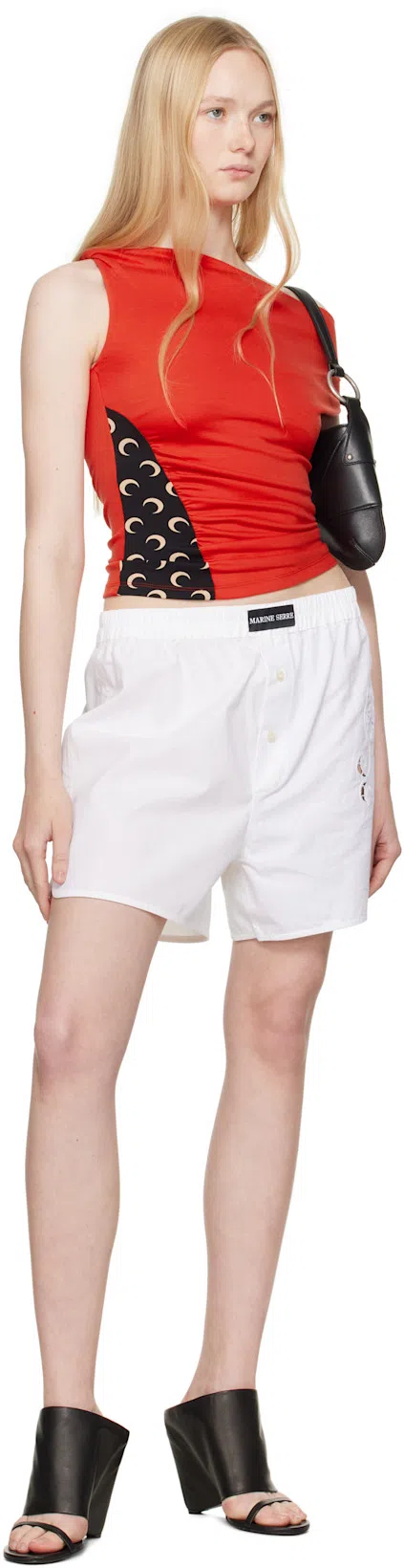 COURRÈGES Leather Wedge Mules In Black