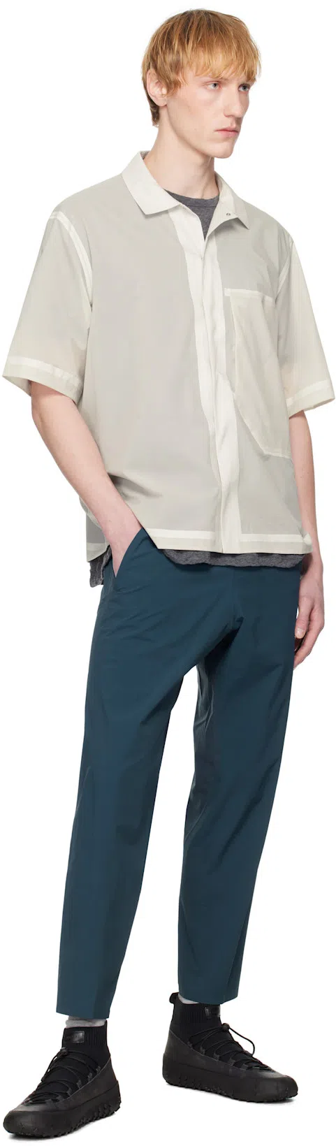 OUR LEGACY Mens Worn Black Boxy Short-sleeve Cotton-jersey T-shirt In Gray