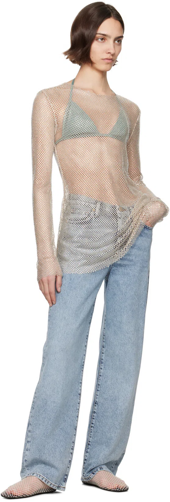 BOTTEGA VENETA Silver Small Twisted Hoop Earrings In 8117 Silver