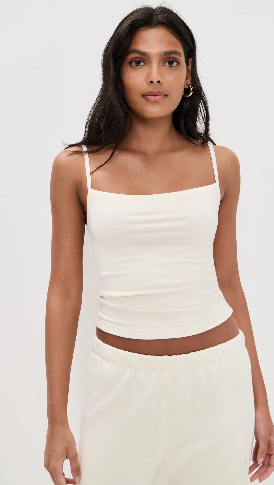 ÉTERNE Stretch-modal Jersey Tank In Ivory