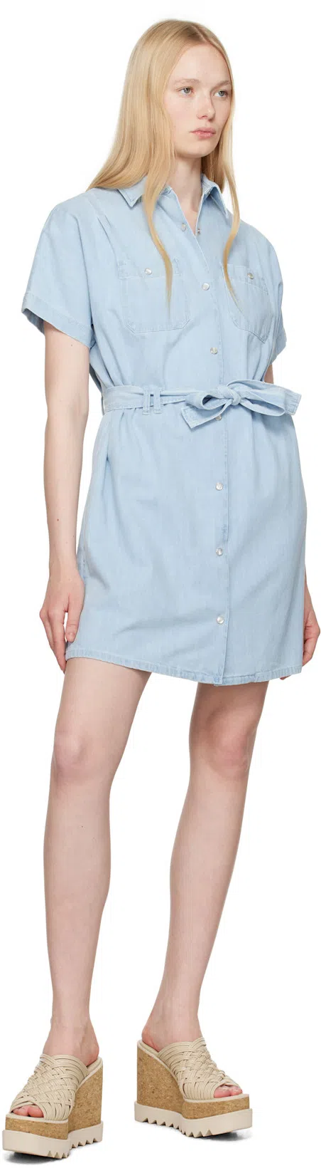 STELLA MCCARTNEY Woven Cork Wedge Mules In Ecru