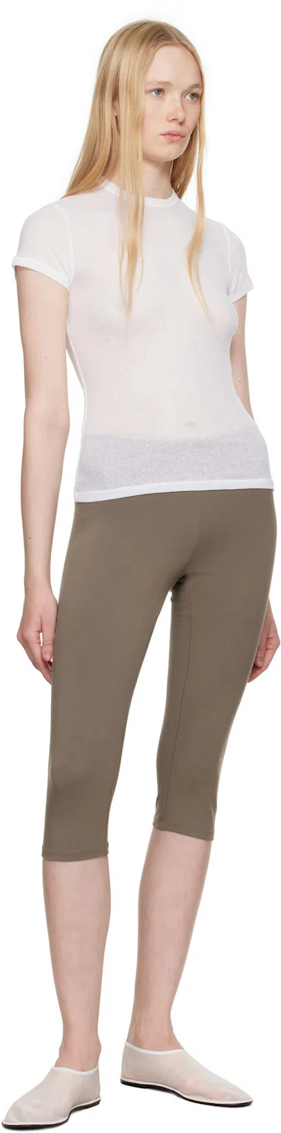 THE ROW White Sock Slippers In Purple