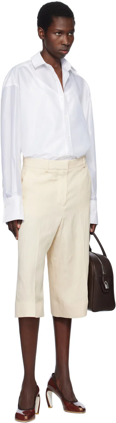 THE ROW India 12.00 Top-handle Bowling Bag In Leather In Brown