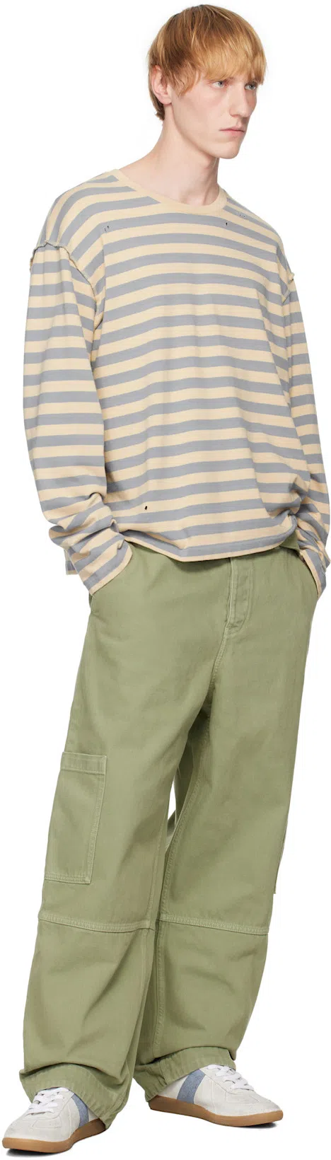 MAISON MARGIELA White And Light Blue Replica Sneakers