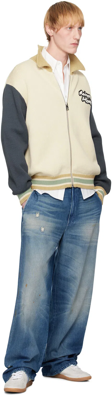 MAISON MARGIELA White And Light Blue Replica Sneakers