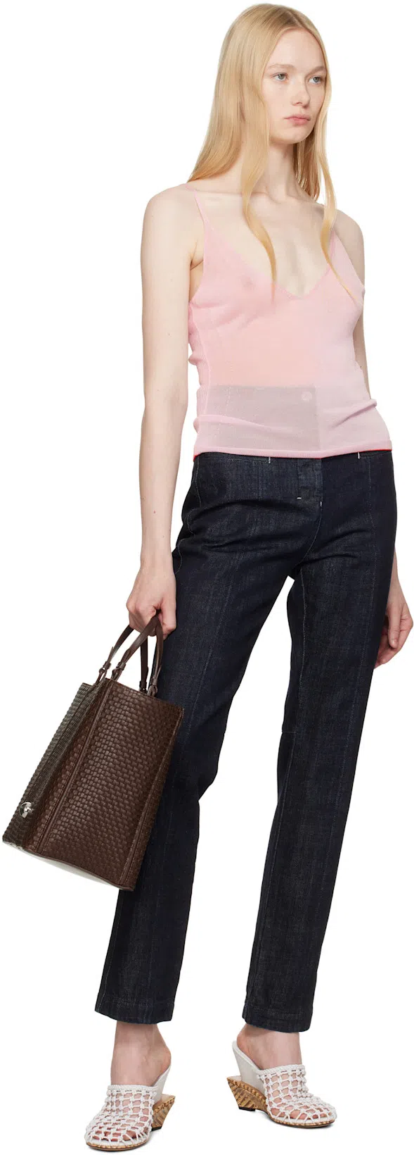 JACQUEMUS Top 'the Shoulder Knit In Pink