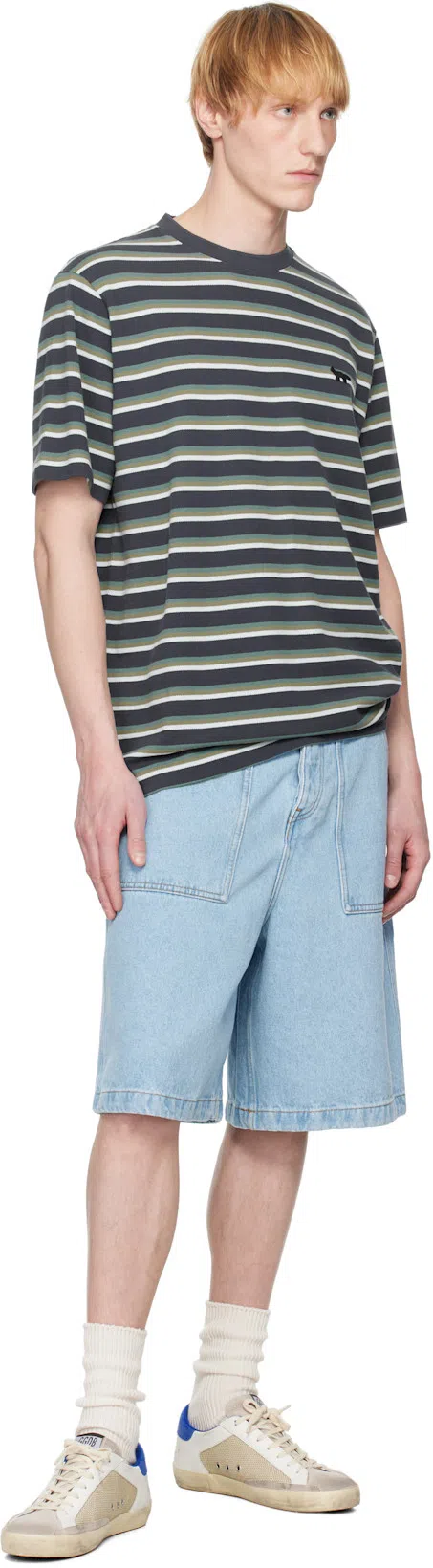 MAISON MARGIELA White And Light Blue Replica Sneakers