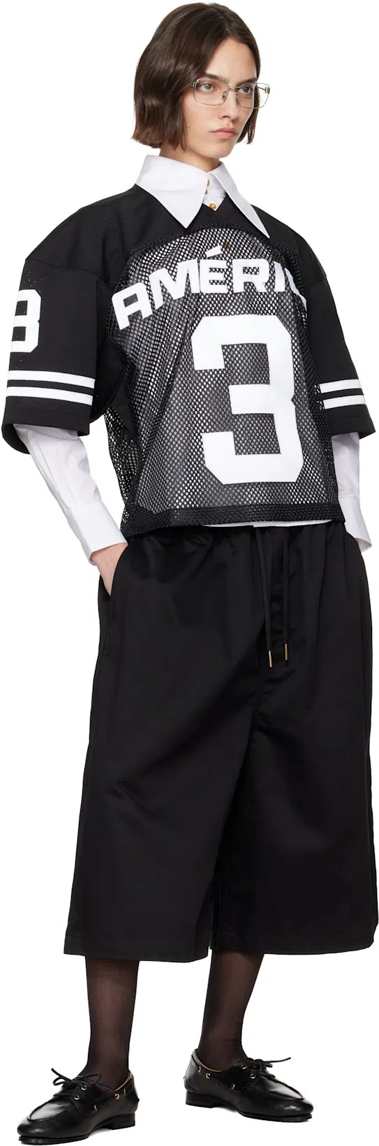 VIVIENNE WESTWOOD Orb Logo Embroidered Drunken Shirt In White