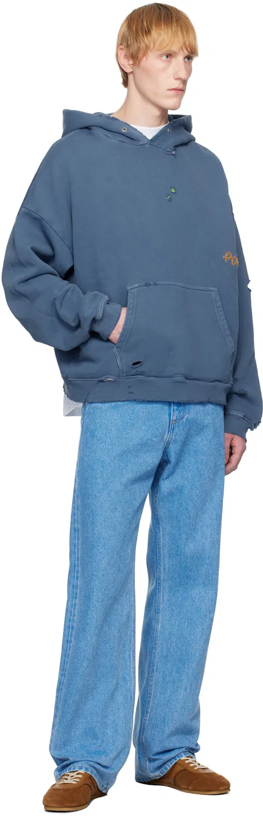 MARNI Blue Organic Wide-leg Jeans