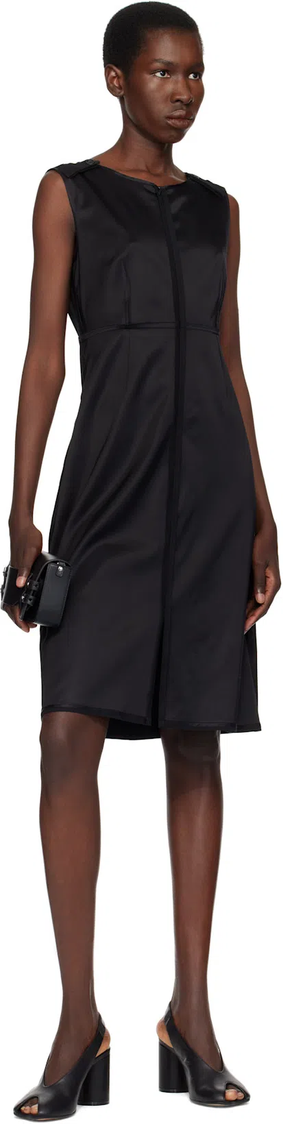 MM6 MAISON MARGIELA Mm6 By Maison Margiela Open-toe Slingback Sandals With Chunky Heel In Black