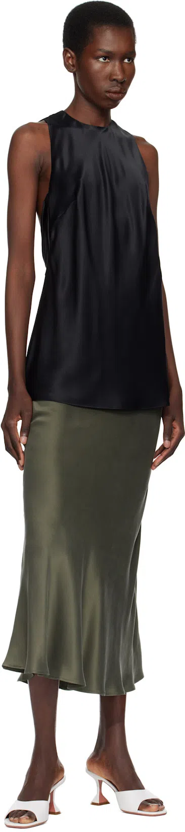 AMINA MUADDI Lupita Slipper 70 Nappa Leather Sandals In White