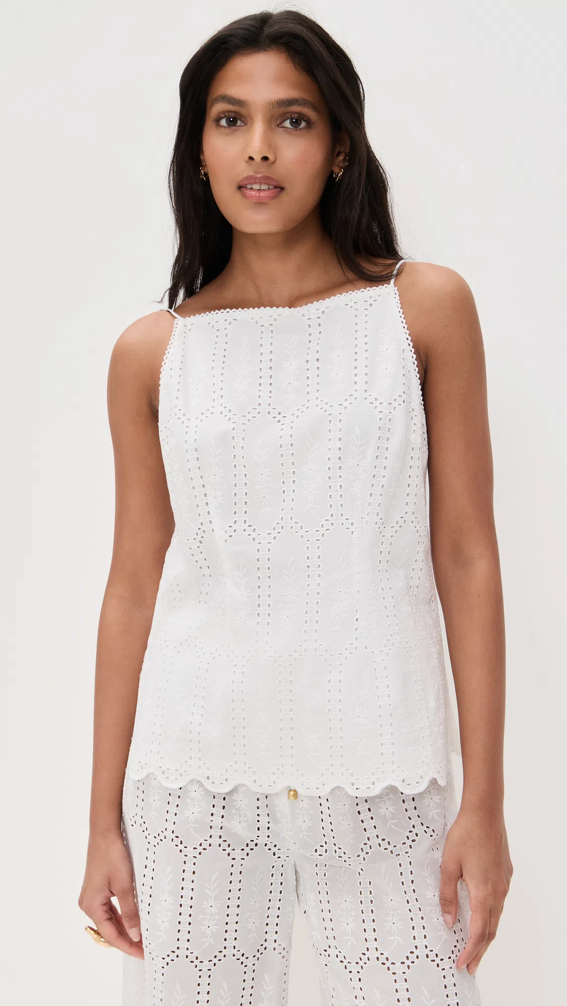 PERFECTWHITETEE Annie Ribbed Tank Top In Black